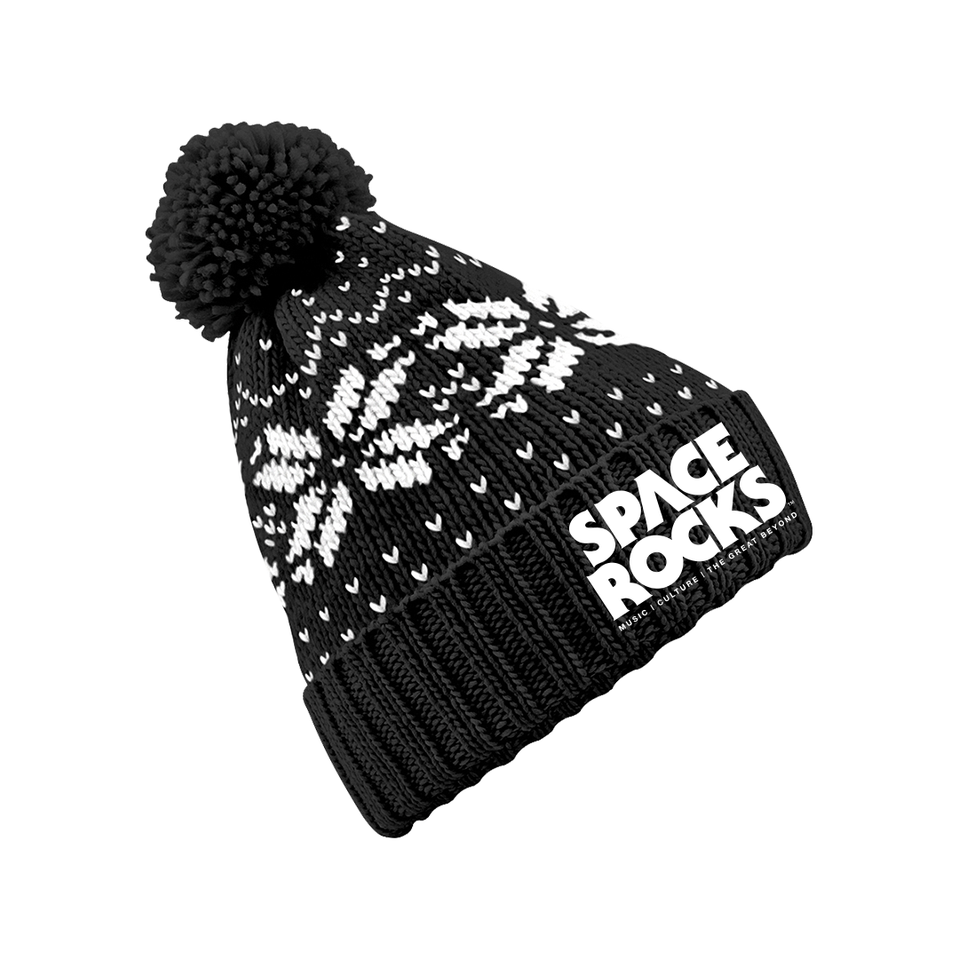Space Rocks Logo Winter Beanie - Black/White