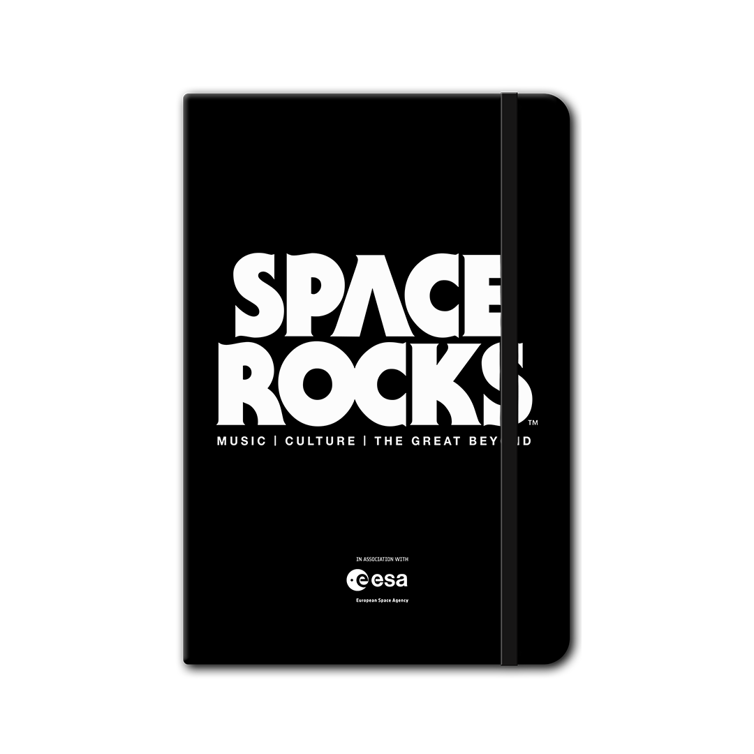 Space Rocks Logo Notebook - Black