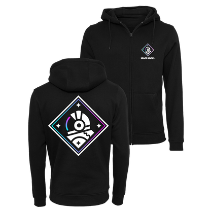 Icon Gradient Zip Hoodie - Black