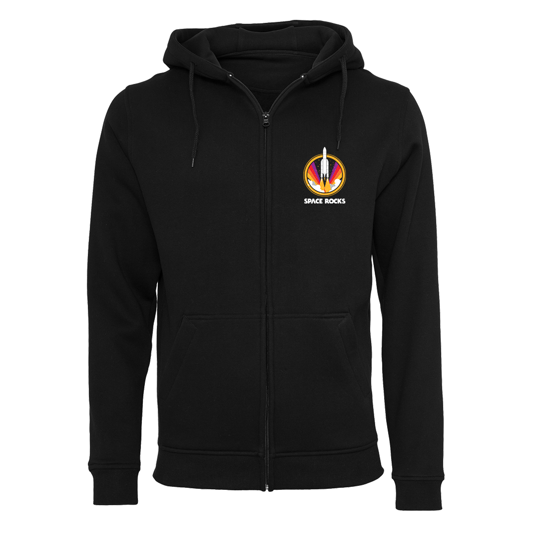 Retro Zip Hoodie - Black