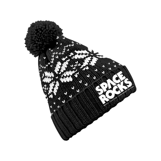 Space Rocks Logo Winter Beanie - Black/White