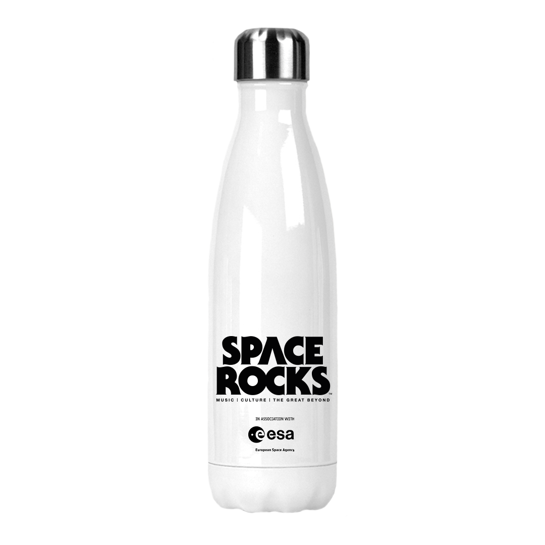 Space Rocks Logo Travel Bottle - White