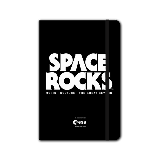 Space Rocks Logo Notebook - Black
